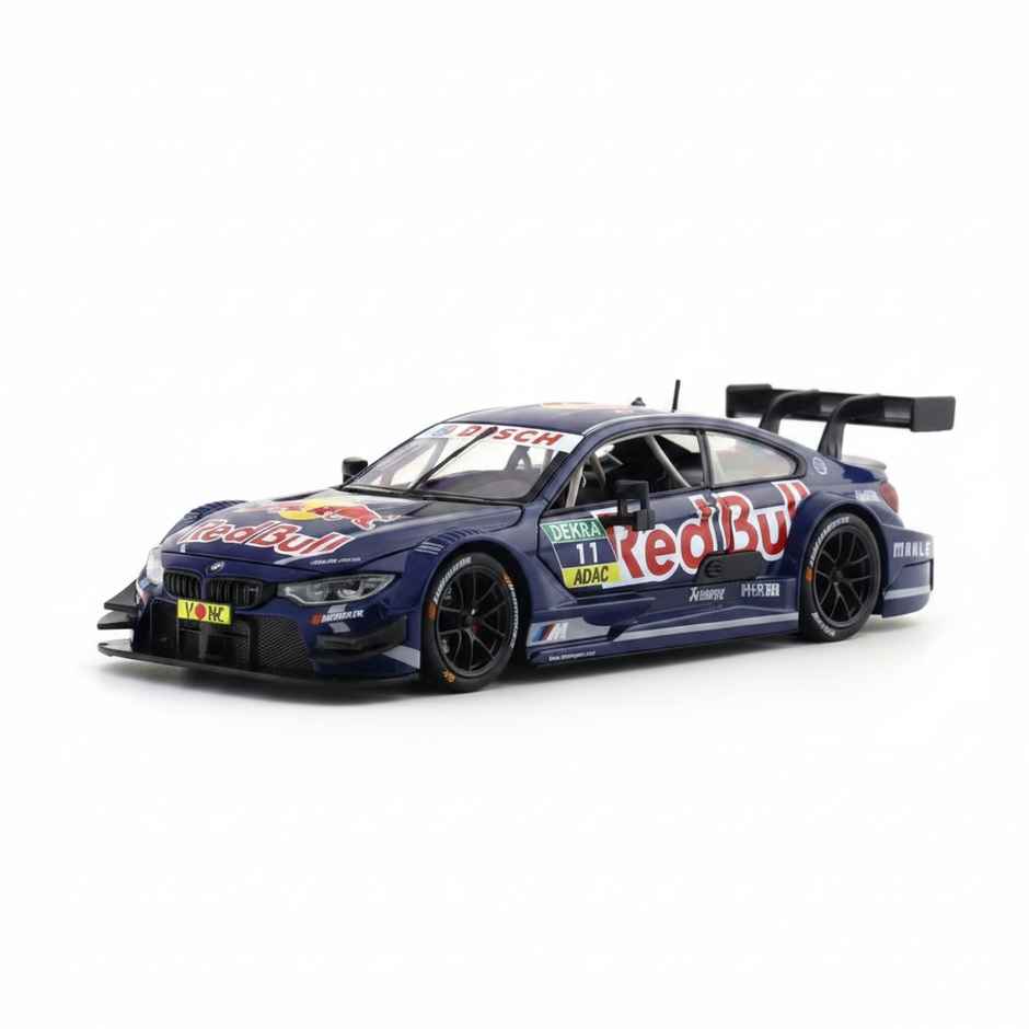 MSZ Licensed BMW M4 DTM Redbull Diecast Model Car Blue 1:24 Scale Collectible Toy