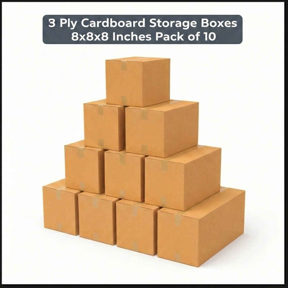 DALUCI Ply Cardboard Storage Boxes 8x8x8 Inches