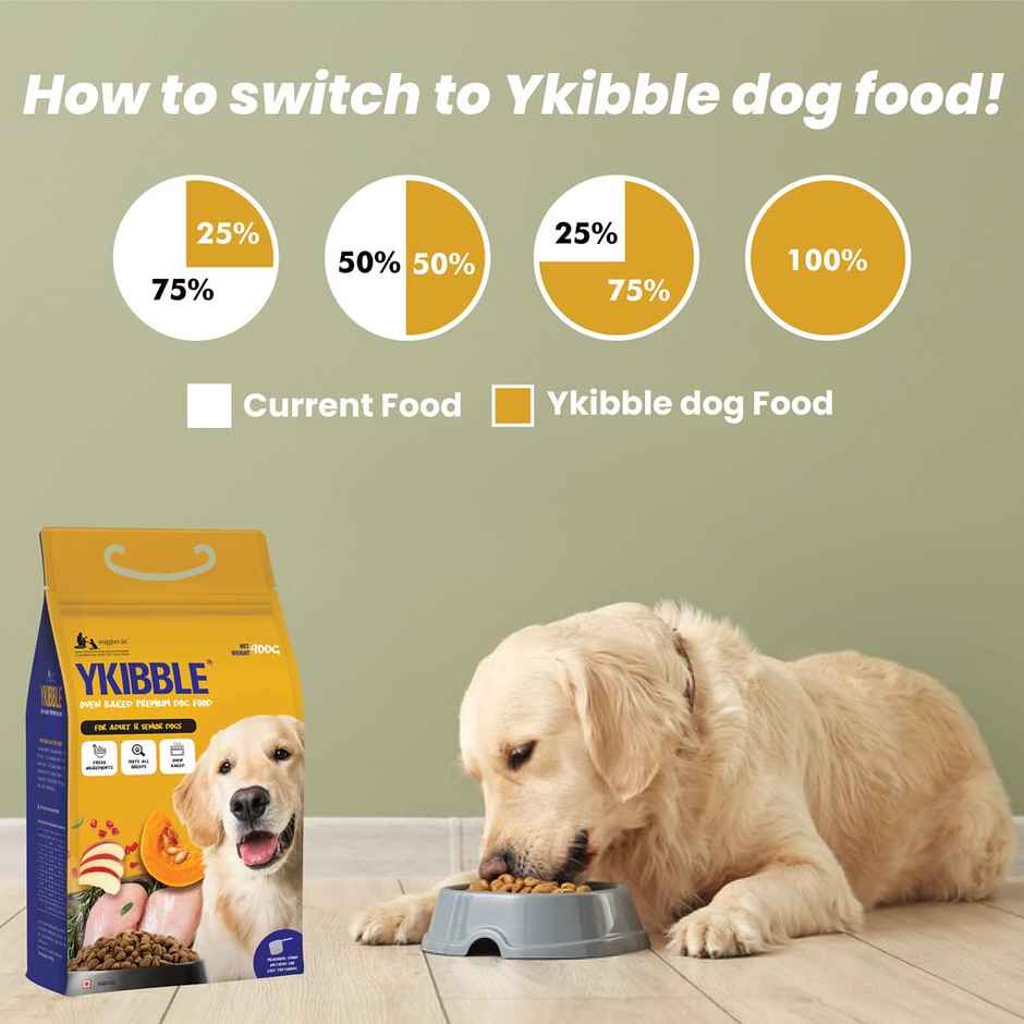 WIGGLES Ykibble Dog Food Adult Pet, Oven Baked Nutritionally Balanced Food - Chicken, Vegetables, Vitamins & Minerals