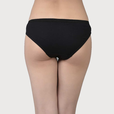 Dollar Missy Women's Combed Cotton Solid Outer Elasticated Bikini Panty | Pack Of 2 Assorted - M