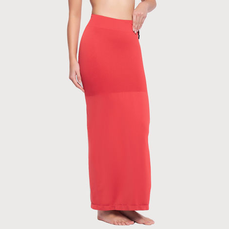 Clovia Saree Shapewear Petticoat With Drawstring | Red | S