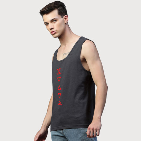 De Tees Men's Sleeveless T-shirt | Charcoal - XL