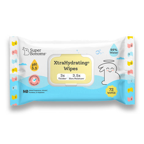 SuperBottoms Xtrahydrating Premium Wipes For Babies