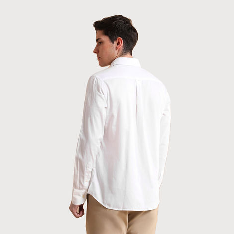 U.S. Polo Assn. Men's Cotton Dobby Shirt | White - 42