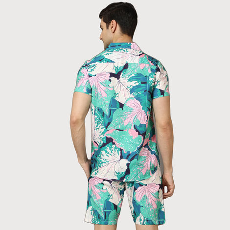 Bushirt Men's Co-ord Set | Leaflet Green - S