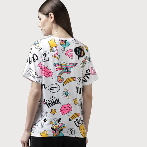 The Dry State Women's White T-shirts WTSH | 1112A | L