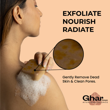 Gharsoaps Magic Soap Sandal Wood And Saffron For Detan And Glowing Brightening Skin