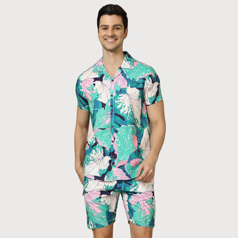 Bushirt Men's Co-ord Set | Leaflet Green - S