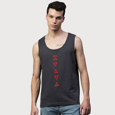 De Tees Men's Sleeveless T-shirt | Charcoal - XL