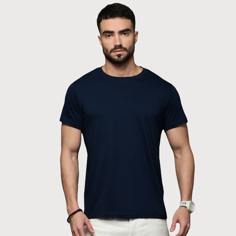 ACTIMAXX Men's Where Comfort Meets Performance Cozi Round Neck T-Shirt | Navy - L