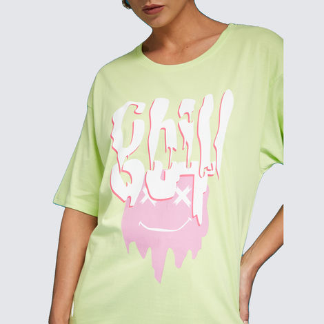 Smartees Women's T-shirt | Chillout | Green - XL