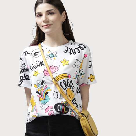 The Dry State Women's White T-shirts WTSH | 1112A | L