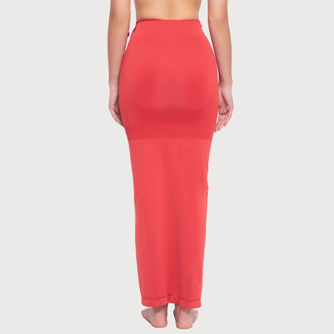 Clovia Saree Shapewear Petticoat With Drawstring | Red | S