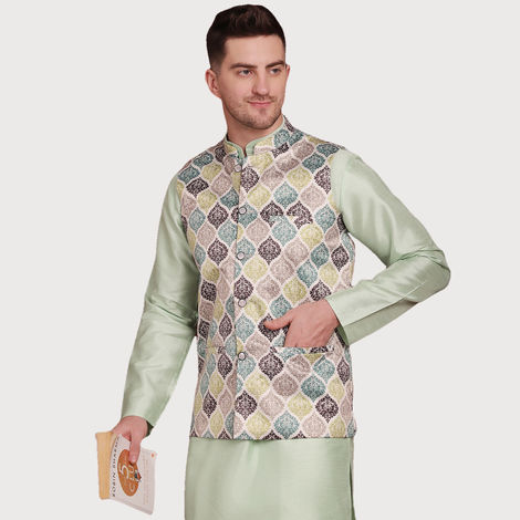 Jompers Men's Waistcoat | Jowc 4090 | Green - L