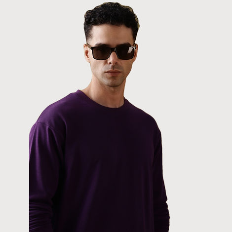 Dillinger Men's Pure Cotton Oversized T-shirt | Lavender - L