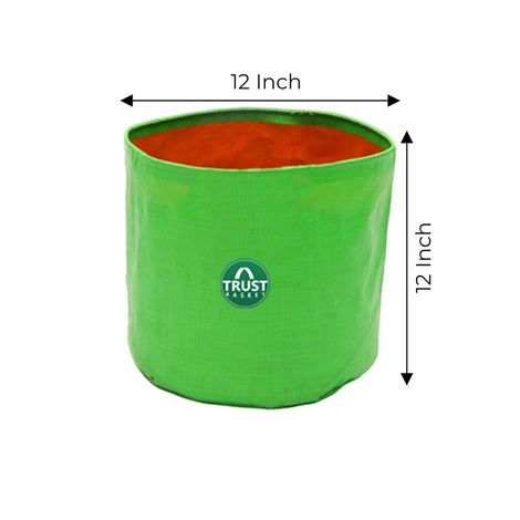 TrustBasket Terrace Grow Bags | UV Treated HDPE Planters for Greens - 12 x 12 Inch