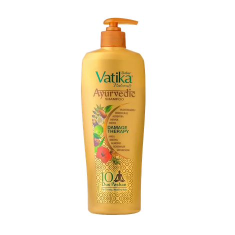 Dabur Vatika Naturals Ayurvedic Shampoo with 2X Damage Protection