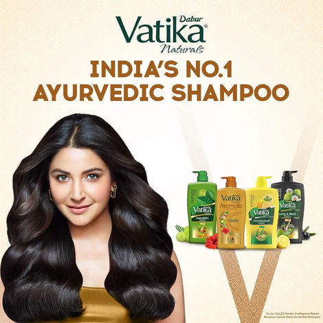 Dabur Vatika Naturals Ayurvedic Shampoo with 2X Damage Protection