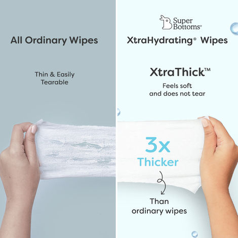 SuperBottoms Xtrahydrating Premium Wipes For Babies