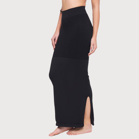 Clovia Saree Shapewear Petticoat With Drawstring | Black | XL