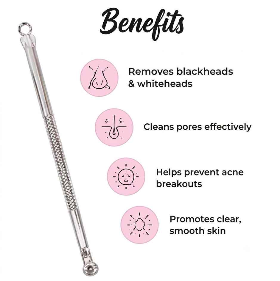 Beautiliss Blackhead Remover Round Tool for Clear Smooth Skin and Effective Pore Cleaning