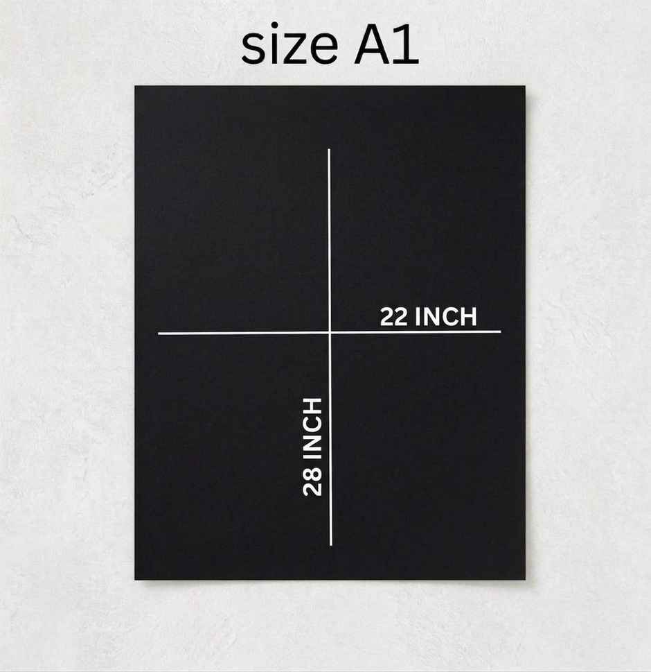 ABK Chart Paper Black Set of 10 | 22 x 28 in | A1