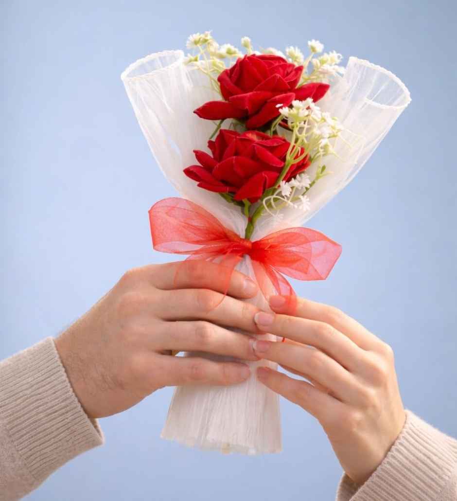 Rose Artificial Flower Bouquet | 27 cm | Satyam Kraft