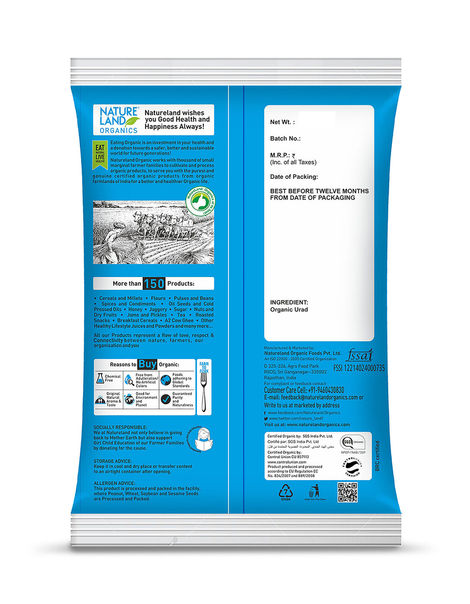 Natureland Organics Urad Whole