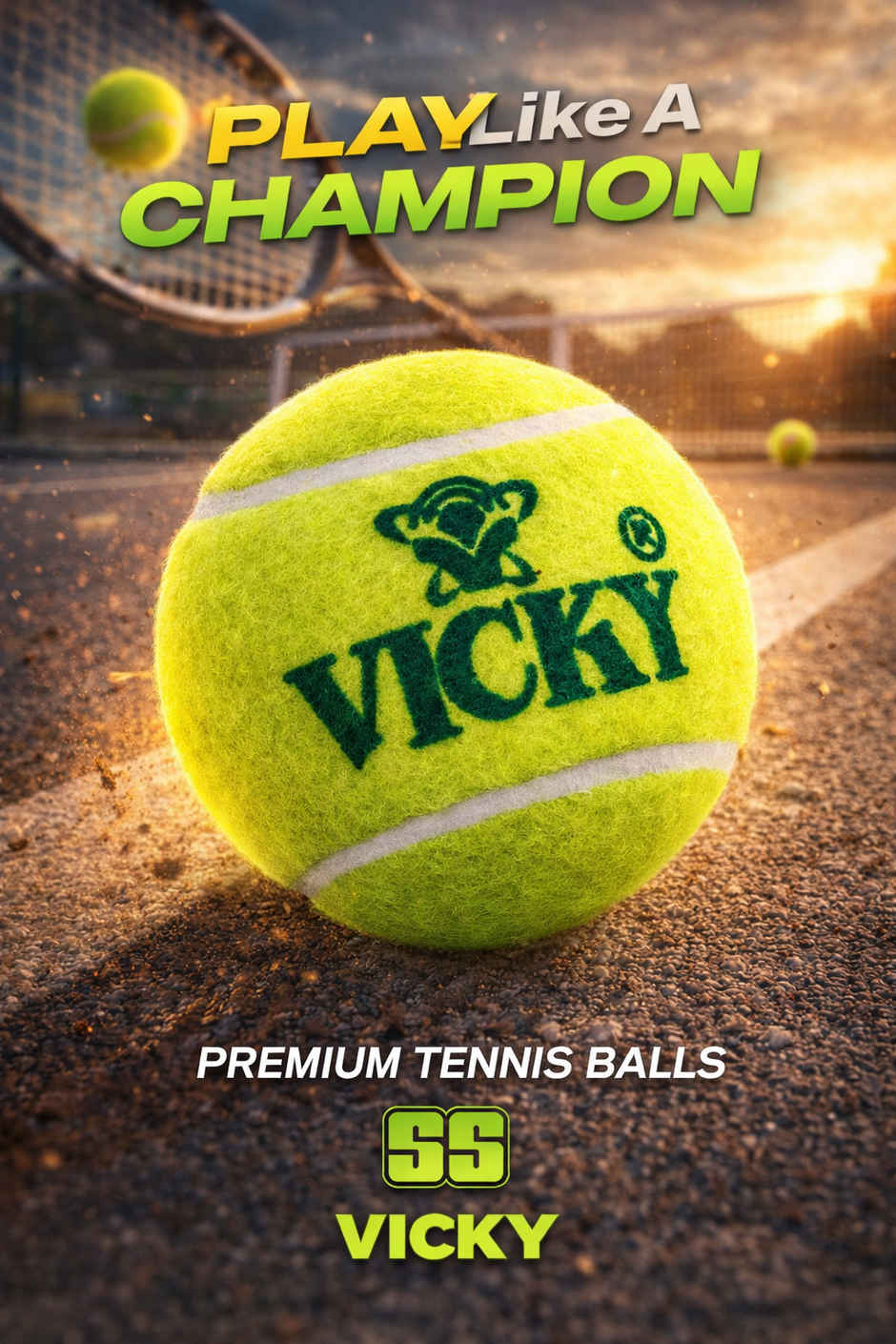 Vicky Light Weight Rubber Cricket Ball | Yellow