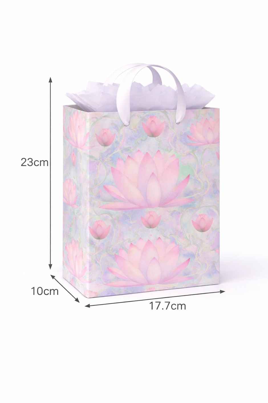 Watercolor Floral Lotus Gift Bag | Small | Bright Storey