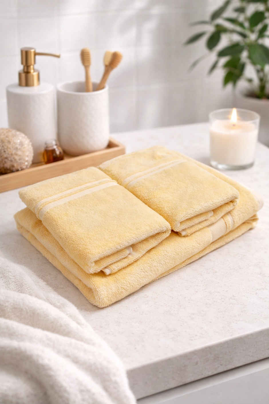 Boutique Living Platinum Pulse 100% Cotton 625 GSM Zero Twist Hand Towels - Pack of 2
