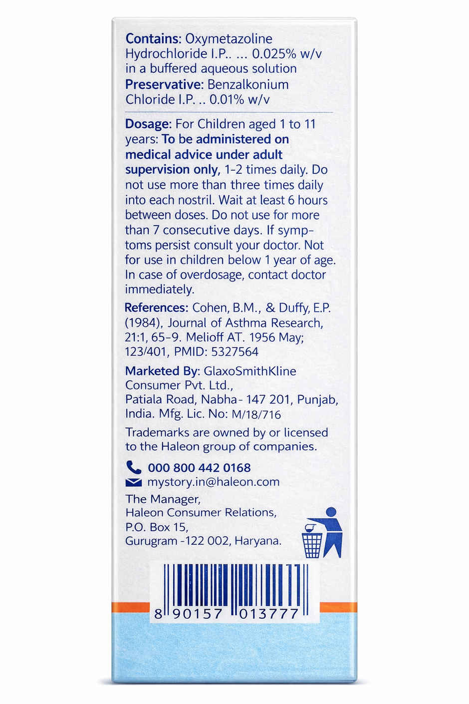 Otrivin Paediatric Oxy Nasal Drop