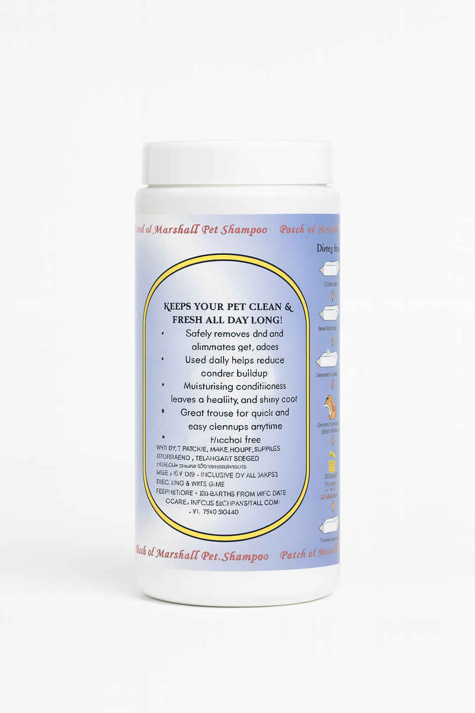 Patch & Marshall Pet Wipes | White | 80 Pulls Per Pack