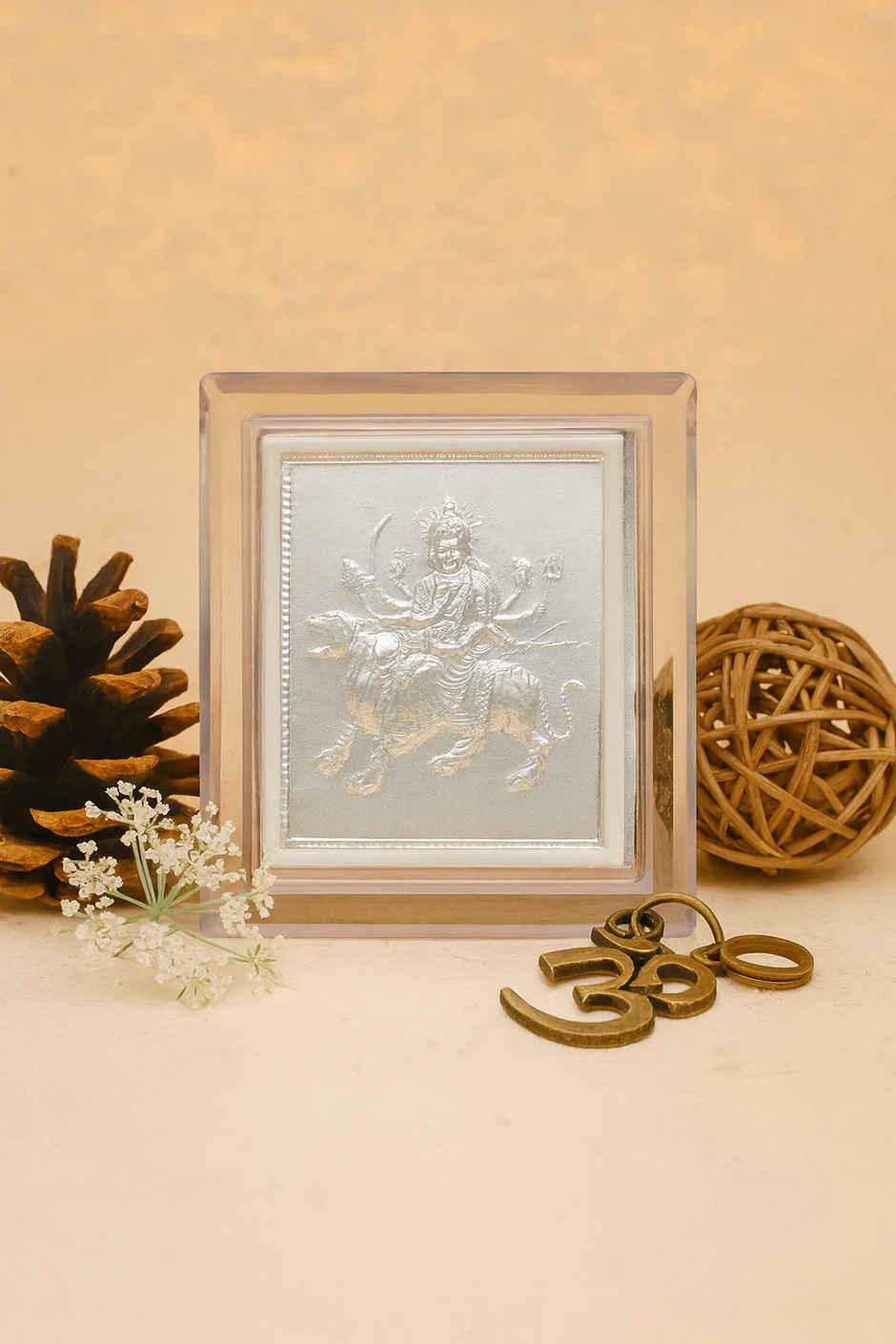 Durga Silver Frame | 999 Purity | P N GADGIL JEWELLERS