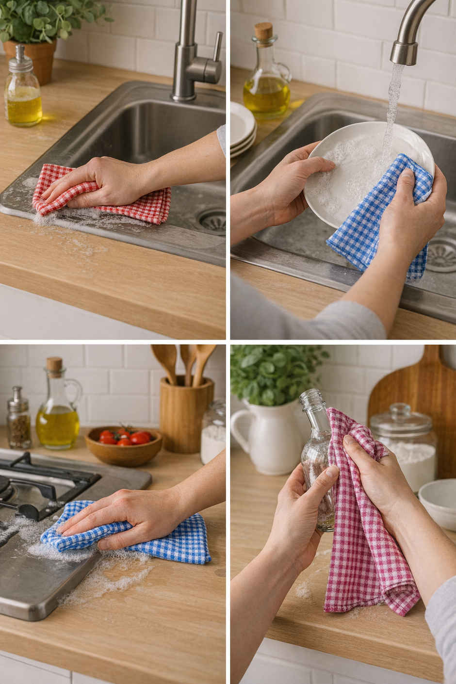 HD Creations Kitchen Towel Diamond Design (Pack Of 4)