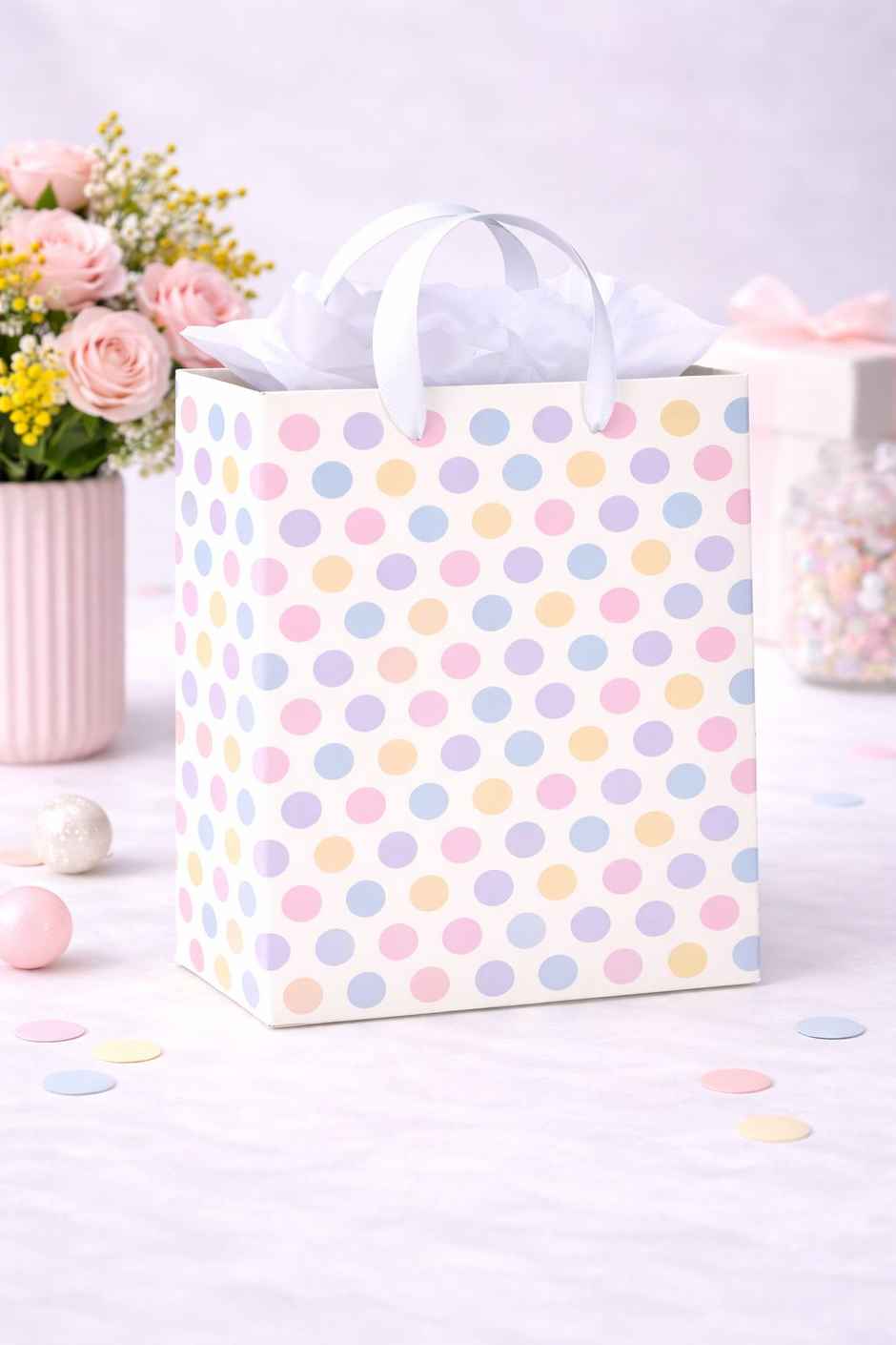 Multicolor Big Dots Gift Bag | Medium | Bright Storey