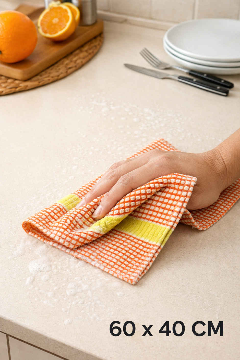 HD Creations Kitchen Towel Set | Orange - 40 x 60 cm