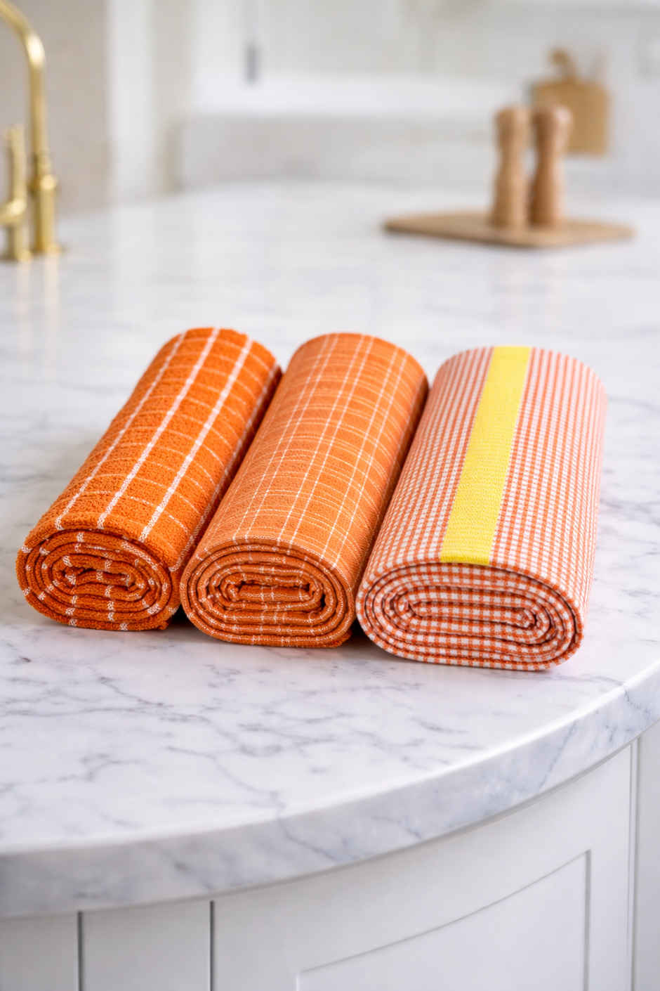 HD Creations Kitchen Towel Set | Orange - 40 x 60 cm
