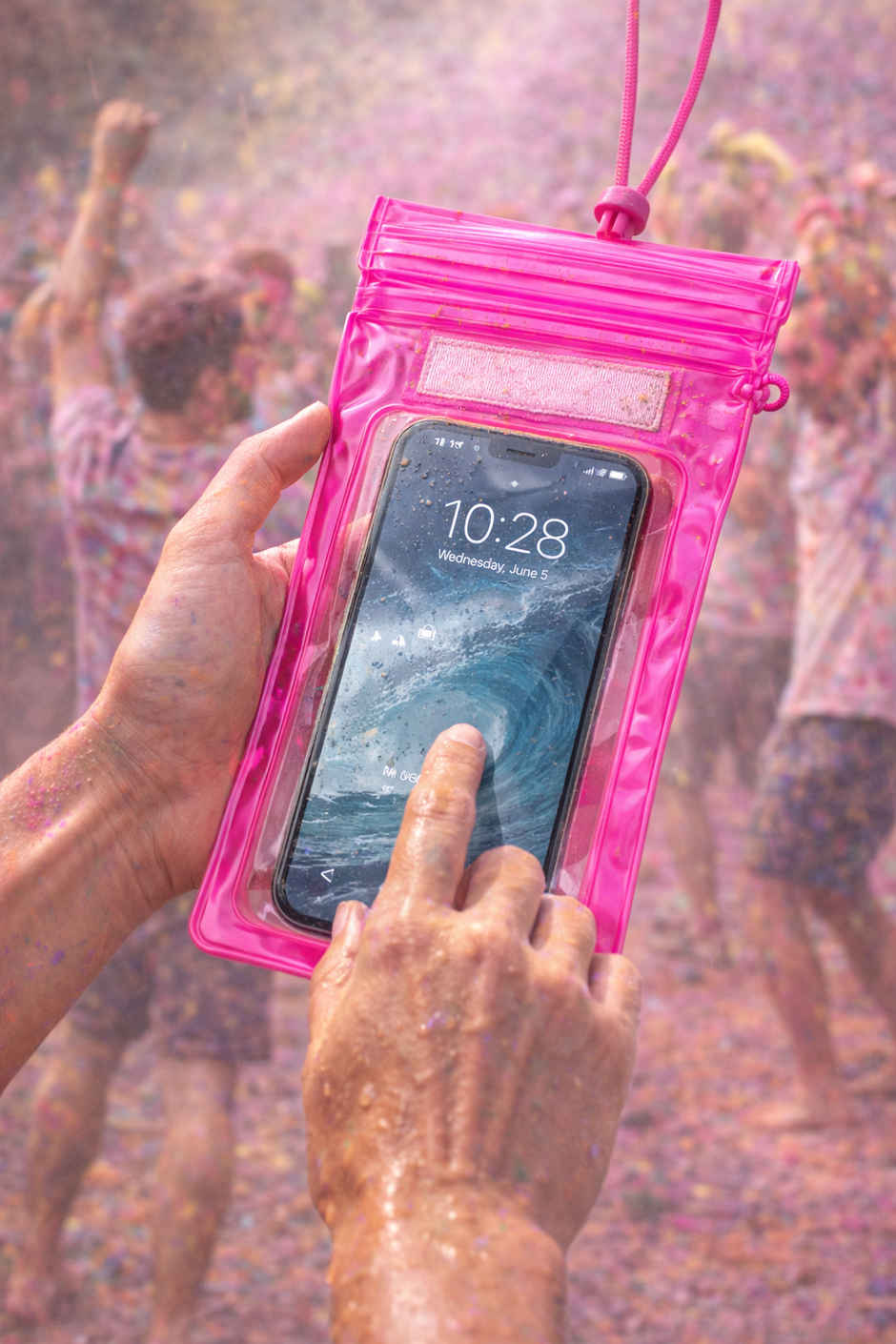 Waterproof Pink Mobile Cover Pouch | Bright Storey