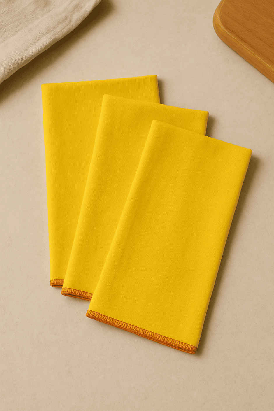 HD Creations Yellow Duster (Pack Of 3) Combo