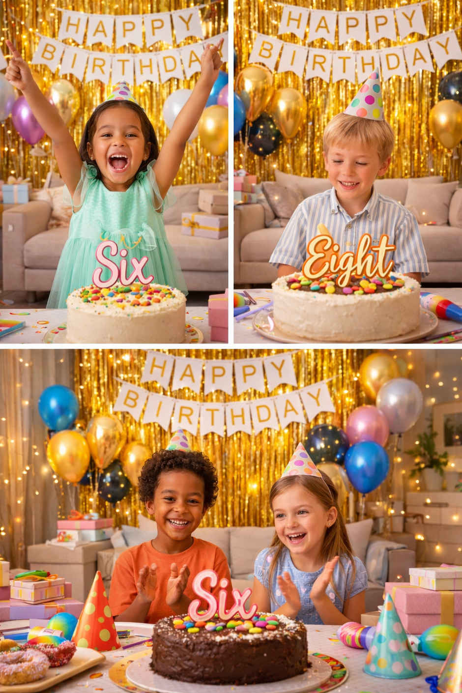 Golden Foil Curtains for Birthday, Anniversary & Kids Decoration Kit | BeyondLuv