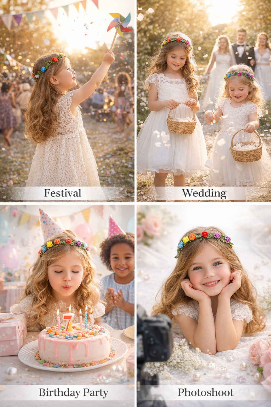 Floral Tiara for Women Party Accessories for Birthday, Anniversary & Baby Shower | BeyondLuv