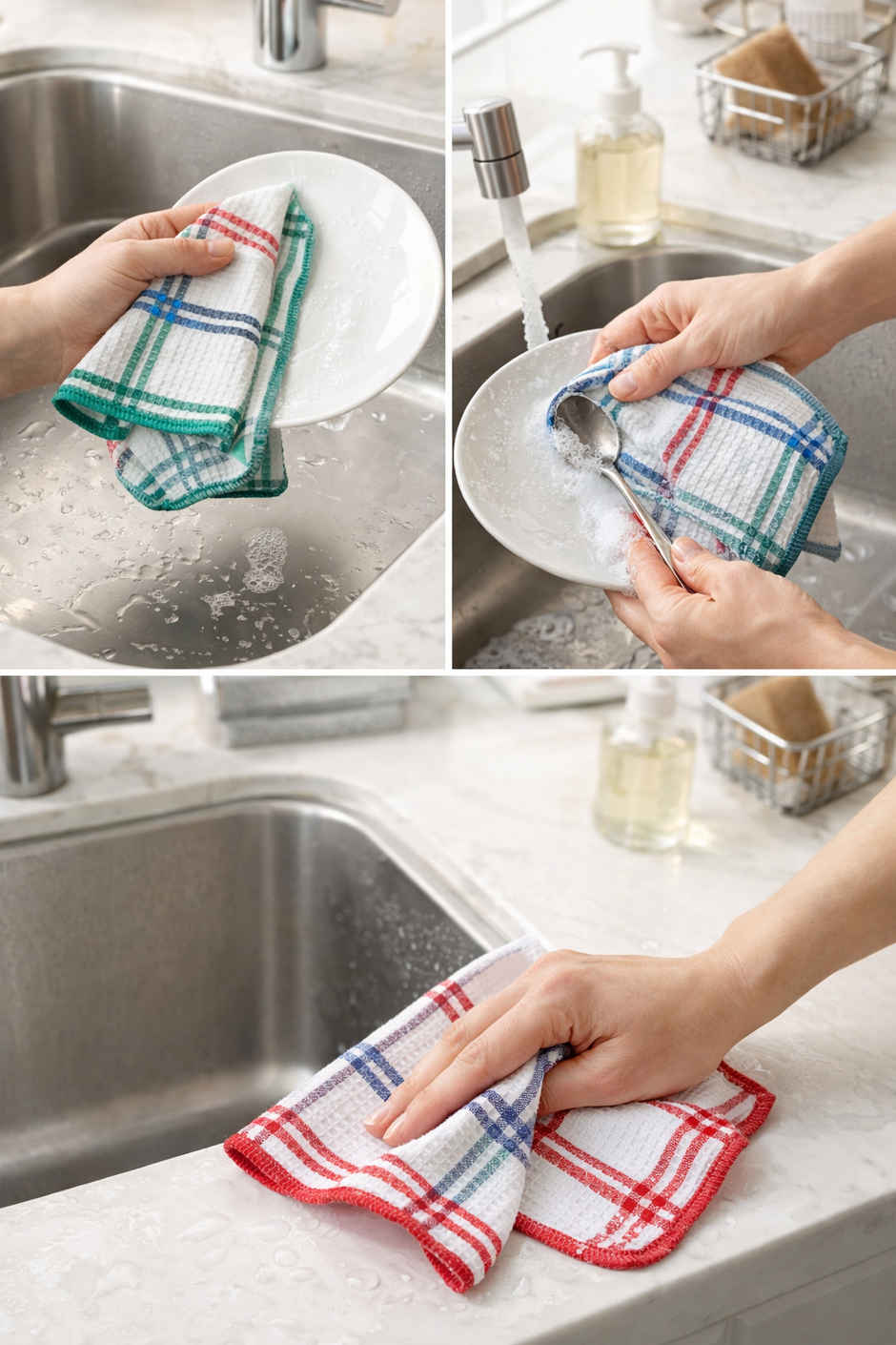 HD Creations Dish Cloth Set | Multicolour - 36 x 36 cm Combo 