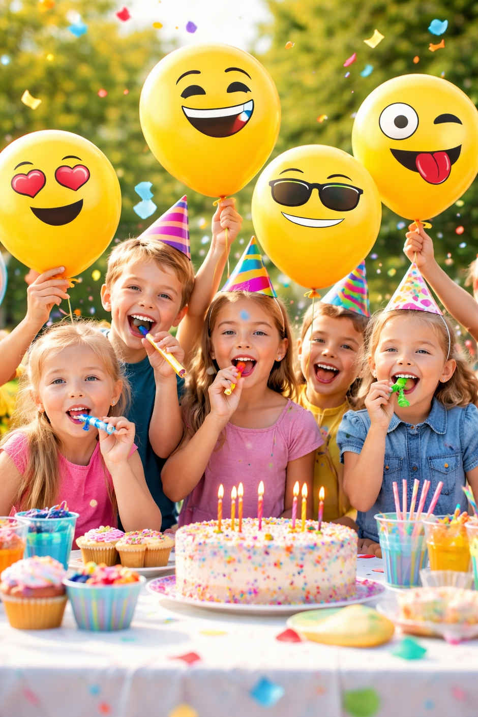 Emoji Latex Balloons 25Pcs for Party Decoration & Kids Smiley Birthday Items | BeyondLuv