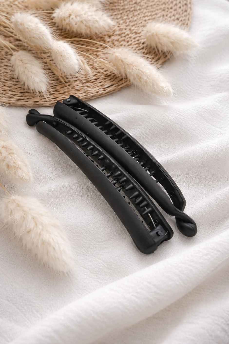 Banana Clip Matte | Large for Girls and Women | Black