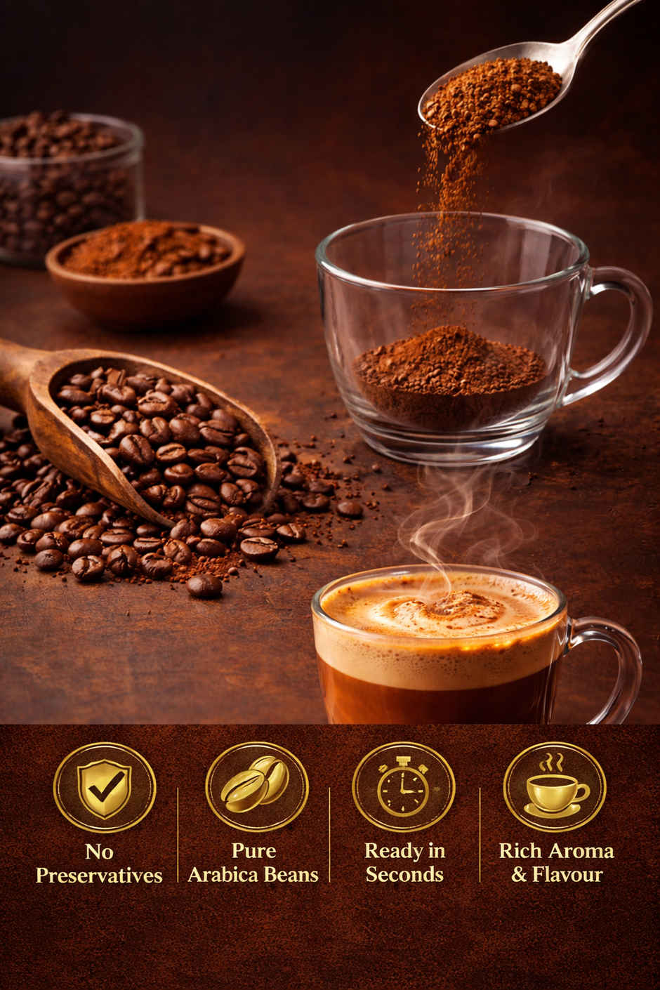 Bevzilla Premium Classic Strong Coffee powder Sachets