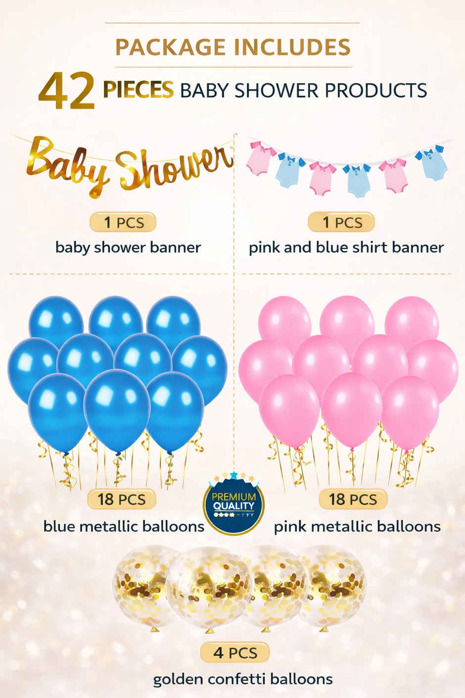 Baby Shower Decoration Kit for Mom To Be Party with Banners & Balloons | BeyondLuv