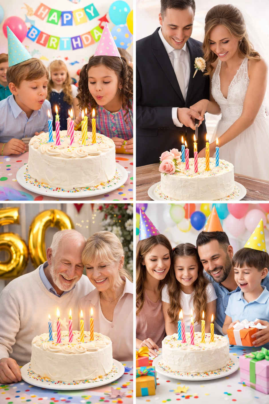 Multicolour Birthday Candles for Kids & Adults Cake Decoration Kit | BeyondLuv