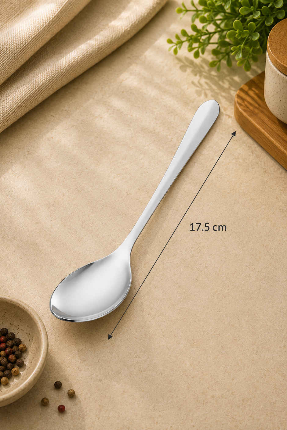 Everest Stainless Steel Desert Big Regular Spoon | Set of 6 Pcs
