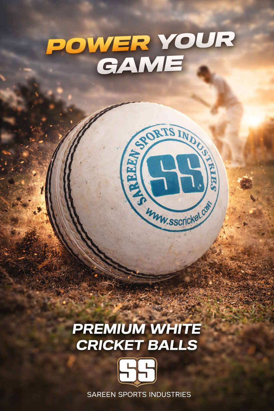 SS Leather Ball White County White